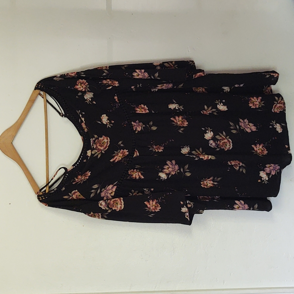 Mittoshop Off the shoulder babydoll floral dress sz Lg women's